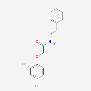 2-(2-bromo-4-chlorophenoxy)-N-[2-(1-cyclohexen-1-yl)ethyl]acetamide