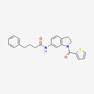 molecular formula C23H22N2O2S B3202876 4-phenyl-N-(1-(thiophene-2-carbonyl)indolin-6-yl)butanamide CAS No. 1021220-64-3