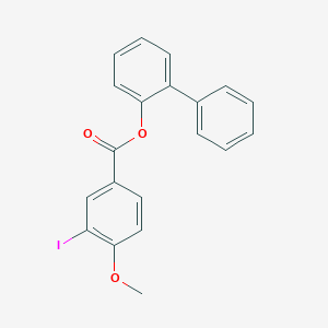 molecular formula C20H15IO3 B320291 Biphenyl-2-yl 3-iodo-4-methoxybenzoate 