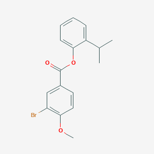 molecular formula C17H17BrO3 B320293 2-Isopropylphenyl 3-bromo-4-methoxybenzoate 