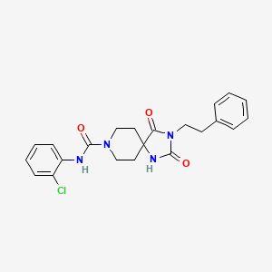 N-(2-chlorophenyl)-2,4-dioxo-3-phenethyl-1,3,8-triazaspiro[4.5]decane-8-carboxamide