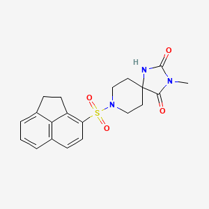 molecular formula C20H21N3O4S B3202962 8-((1,2-Dihydroacenaphthylen-3-yl)sulfonyl)-3-methyl-1,3,8-triazaspiro[4.5]decane-2,4-dione CAS No. 1021222-79-6