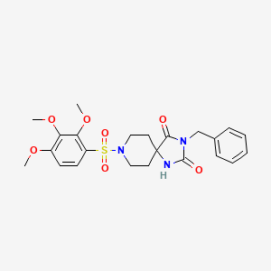 3-Benzyl-8-((2,3,4-trimethoxyphenyl)sulfonyl)-1,3,8-triazaspiro[4.5]decane-2,4-dione