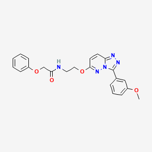 molecular formula C22H21N5O4 B3202978 N-(2-((3-(3-methoxyphenyl)-[1,2,4]triazolo[4,3-b]pyridazin-6-yl)oxy)ethyl)-2-phenoxyacetamide CAS No. 1021224-01-0
