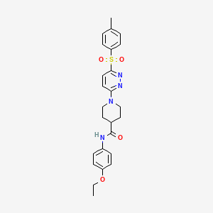 molecular formula C25H28N4O4S B3202988 N-(4-ethoxyphenyl)-1-(6-tosylpyridazin-3-yl)piperidine-4-carboxamide CAS No. 1021224-42-9
