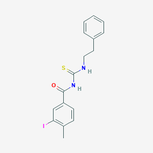 molecular formula C17H17IN2OS B320299 3-iodo-4-methyl-N-(phenethylcarbamothioyl)benzamide 