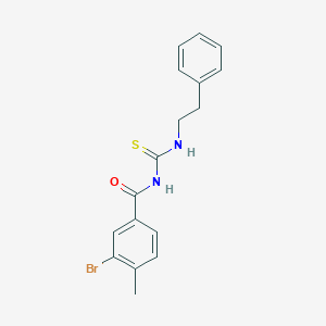 molecular formula C17H17BrN2OS B320300 3-bromo-4-methyl-N-(phenethylcarbamothioyl)benzamide 