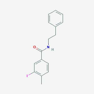 molecular formula C16H16INO B320301 3-iodo-4-methyl-N-(2-phenylethyl)benzamide 