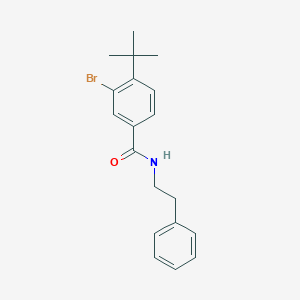 molecular formula C19H22BrNO B320302 3-bromo-4-tert-butyl-N-(2-phenylethyl)benzamide 