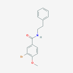 molecular formula C16H16BrNO2 B320304 3-bromo-4-methoxy-N-(2-phenylethyl)benzamide 