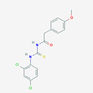 molecular formula C16H14Cl2N2O2S B320309 N-[(2,4-dichlorophenyl)carbamothioyl]-2-(4-methoxyphenyl)acetamide 