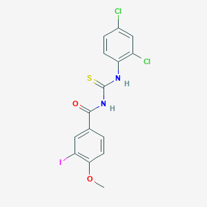 molecular formula C15H11Cl2IN2O2S B320311 N-[(2,4-dichlorophenyl)carbamothioyl]-3-iodo-4-methoxybenzamide 