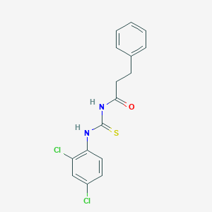 molecular formula C16H14Cl2N2OS B320312 N-[(2,4-dichlorophenyl)carbamothioyl]-3-phenylpropanamide 