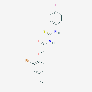 molecular formula C17H16BrFN2O2S B320317 N-[(2-bromo-4-ethylphenoxy)acetyl]-N'-(4-fluorophenyl)thiourea 