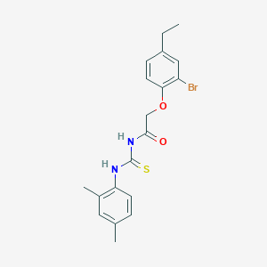 molecular formula C19H21BrN2O2S B320318 N-[(2-bromo-4-ethylphenoxy)acetyl]-N'-(2,4-dimethylphenyl)thiourea 