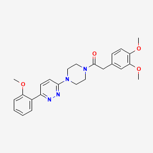 molecular formula C25H28N4O4 B3203190 2-(3,4-Dimethoxyphenyl)-1-(4-(6-(2-methoxyphenyl)pyridazin-3-yl)piperazin-1-yl)ethanone CAS No. 1021230-03-4