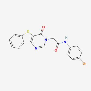 molecular formula C18H12BrN3O2S B3203204 N-(4-bromophenyl)-2-(4-oxo[1]benzothieno[3,2-d]pyrimidin-3(4H)-yl)acetamide CAS No. 1021231-06-0