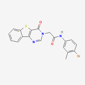 molecular formula C19H14BrN3O2S B3203208 N-(4-bromo-3-methylphenyl)-2-(4-oxo[1]benzothieno[3,2-d]pyrimidin-3(4H)-yl)acetamide CAS No. 1021231-16-2
