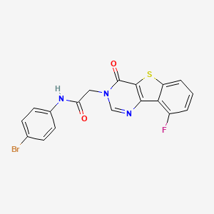 molecular formula C18H11BrFN3O2S B3203209 N-(4-bromophenyl)-2-(9-fluoro-4-oxo[1]benzothieno[3,2-d]pyrimidin-3(4H)-yl)acetamide CAS No. 1021231-64-0