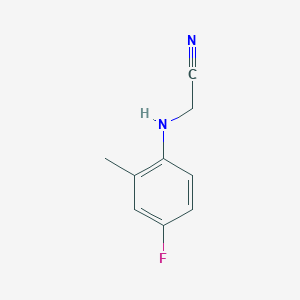molecular formula C9H9FN2 B3203212 2-[(4-Fluoro-2-methylphenyl)amino]acetonitrile CAS No. 1021233-24-8