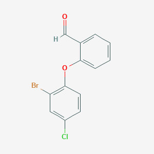 molecular formula C13H8BrClO2 B3203220 2-(2-Bromo-4-chlorophenoxy)benzaldehyde CAS No. 1021242-85-2