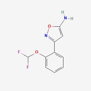 molecular formula C10H8F2N2O2 B3203227 3-[2-(Difluoromethoxy)phenyl]-1,2-oxazol-5-amine CAS No. 1021245-69-1