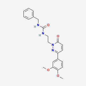 molecular formula C22H24N4O4 B3203235 1-benzyl-3-(2-(3-(3,4-dimethoxyphenyl)-6-oxopyridazin-1(6H)-yl)ethyl)urea CAS No. 1021250-34-9