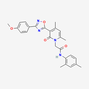 molecular formula C26H26N4O4 B3203242 N-(2,4-dimethylphenyl)-2-(3-(3-(4-methoxyphenyl)-1,2,4-oxadiazol-5-yl)-4,6-dimethyl-2-oxopyridin-1(2H)-yl)acetamide CAS No. 1021250-93-0