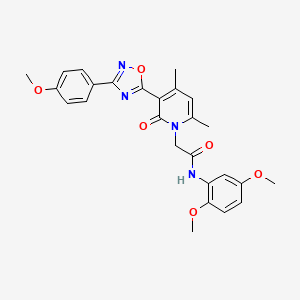 N-(2,5-dimethoxyphenyl)-2-(3-(3-(4-methoxyphenyl)-1,2,4-oxadiazol-5-yl)-4,6-dimethyl-2-oxopyridin-1(2H)-yl)acetamide