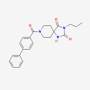 molecular formula C23H25N3O3 B3203269 8-([1,1'-Biphenyl]-4-carbonyl)-3-propyl-1,3,8-triazaspiro[4.5]decane-2,4-dione CAS No. 1021251-27-3