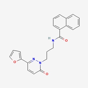 molecular formula C22H19N3O3 B3203300 N-(3-(3-(furan-2-yl)-6-oxopyridazin-1(6H)-yl)propyl)-1-naphthamide CAS No. 1021252-23-2