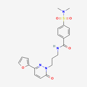 molecular formula C20H22N4O5S B3203307 4-(N,N-dimethylsulfamoyl)-N-(3-(3-(furan-2-yl)-6-oxopyridazin-1(6H)-yl)propyl)benzamide CAS No. 1021252-41-4