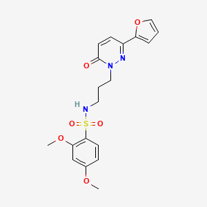 molecular formula C19H21N3O6S B3203317 N-(3-(3-(furan-2-yl)-6-oxopyridazin-1(6H)-yl)propyl)-2,4-dimethoxybenzenesulfonamide CAS No. 1021253-68-8