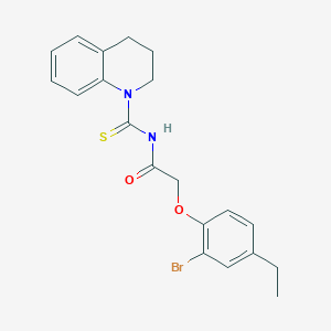 molecular formula C20H21BrN2O2S B320332 2-(2-bromo-4-ethylphenoxy)-N-(3,4-dihydro-1(2H)-quinolinylcarbothioyl)acetamide 