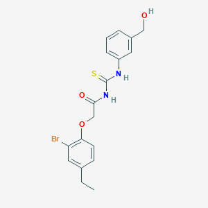 N-[(2-bromo-4-ethylphenoxy)acetyl]-N'-[3-(hydroxymethyl)phenyl]thiourea