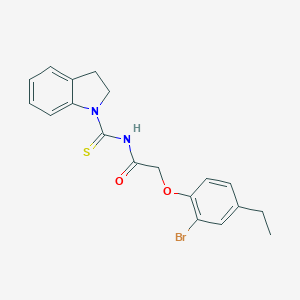 molecular formula C19H19BrN2O2S B320334 2-(2-bromo-4-ethylphenoxy)-N-(2,3-dihydro-1H-indol-1-ylcarbonothioyl)acetamide 