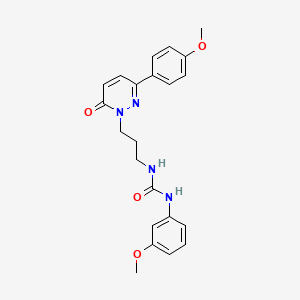 molecular formula C22H24N4O4 B3203340 1-(3-methoxyphenyl)-3-(3-(3-(4-methoxyphenyl)-6-oxopyridazin-1(6H)-yl)propyl)urea CAS No. 1021253-96-2