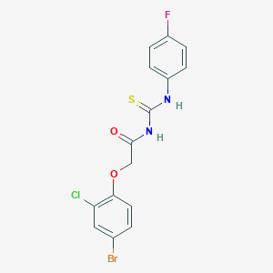 molecular formula C15H11BrClFN2O2S B320335 2-(4-bromo-2-chlorophenoxy)-N-[(4-fluorophenyl)carbamothioyl]acetamide 