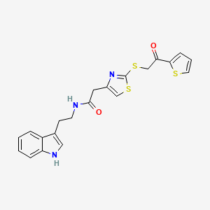 N-(2-(1H-indol-3-yl)ethyl)-2-(2-((2-oxo-2-(thiophen-2-yl)ethyl)thio)thiazol-4-yl)acetamide