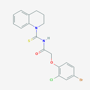 2-(4-bromo-2-chlorophenoxy)-N-(3,4-dihydroquinolin-1(2H)-ylcarbonothioyl)acetamide