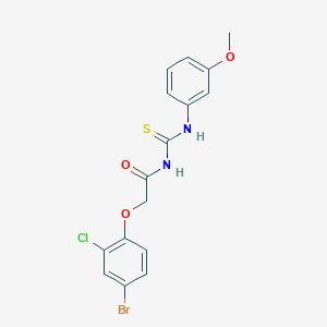 molecular formula C16H14BrClN2O3S B320341 2-(4-bromo-2-chlorophenoxy)-N-[(3-methoxyphenyl)carbamothioyl]acetamide 