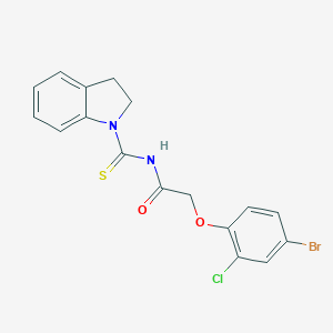 2-(4-bromo-2-chlorophenoxy)-N-(2,3-dihydro-1H-indol-1-ylcarbonothioyl)acetamide