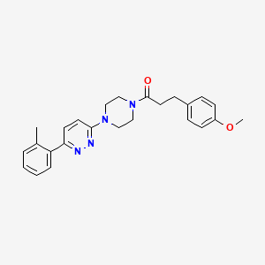 molecular formula C25H28N4O2 B3203448 3-(4-Methoxyphenyl)-1-(4-(6-(o-tolyl)pyridazin-3-yl)piperazin-1-yl)propan-1-one CAS No. 1021256-68-7