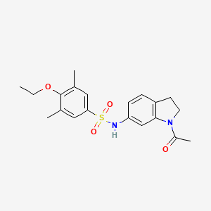 molecular formula C20H24N2O4S B3203499 N-(1-acetylindolin-6-yl)-4-ethoxy-3,5-dimethylbenzenesulfonamide CAS No. 1021259-24-4