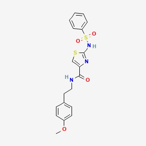 N-(4-methoxyphenethyl)-2-(phenylsulfonamido)thiazole-4-carboxamide