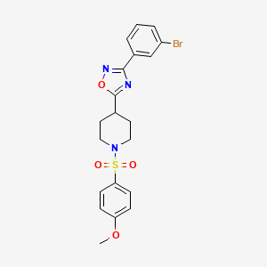 3-(3-Bromophenyl)-5-(1-((4-methoxyphenyl)sulfonyl)piperidin-4-yl)-1,2,4-oxadiazole