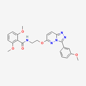 molecular formula C23H23N5O5 B3203563 2,6-dimethoxy-N-(2-((3-(3-methoxyphenyl)-[1,2,4]triazolo[4,3-b]pyridazin-6-yl)oxy)ethyl)benzamide CAS No. 1021261-32-4