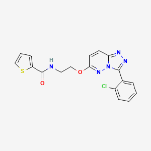 molecular formula C18H14ClN5O2S B3203569 N-(2-((3-(2-chlorophenyl)-[1,2,4]triazolo[4,3-b]pyridazin-6-yl)oxy)ethyl)thiophene-2-carboxamide CAS No. 1021261-48-2