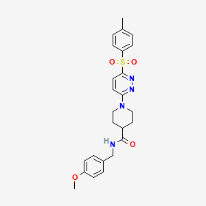 molecular formula C25H28N4O4S B3203575 N-(4-methoxybenzyl)-1-(6-tosylpyridazin-3-yl)piperidine-4-carboxamide CAS No. 1021261-57-3