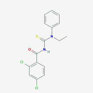 molecular formula C16H14Cl2N2OS B320359 2,4-dichloro-N-[ethyl(phenyl)carbamothioyl]benzamide 
